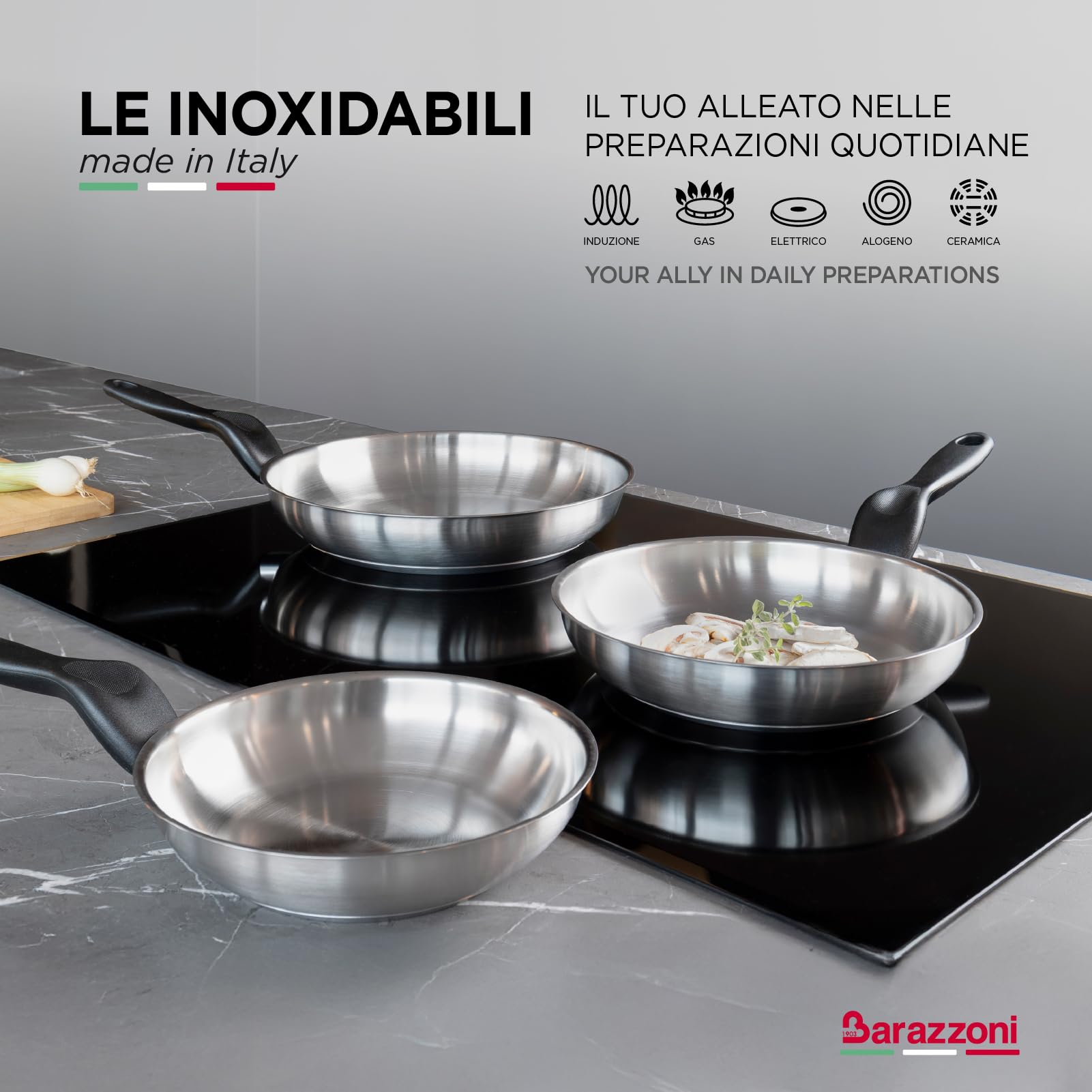 Amazon.com: Barazzoni The Inoxidabili Saltapasta Wok, 28 cm, Black